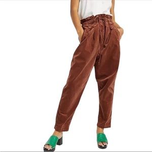 Free People Margate Paperbag High Waist Corduroy Pants S